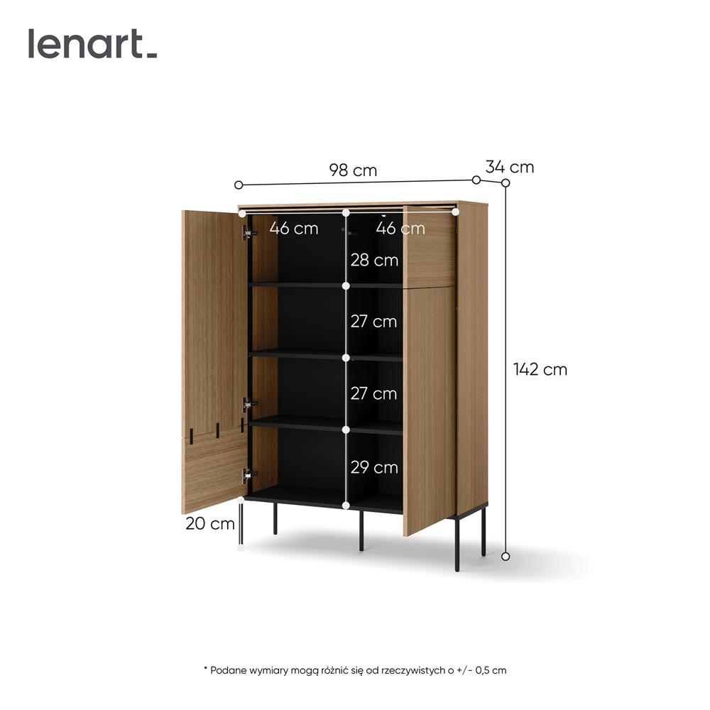 VISSO VI-02 - komoda 2d - dąb linearny