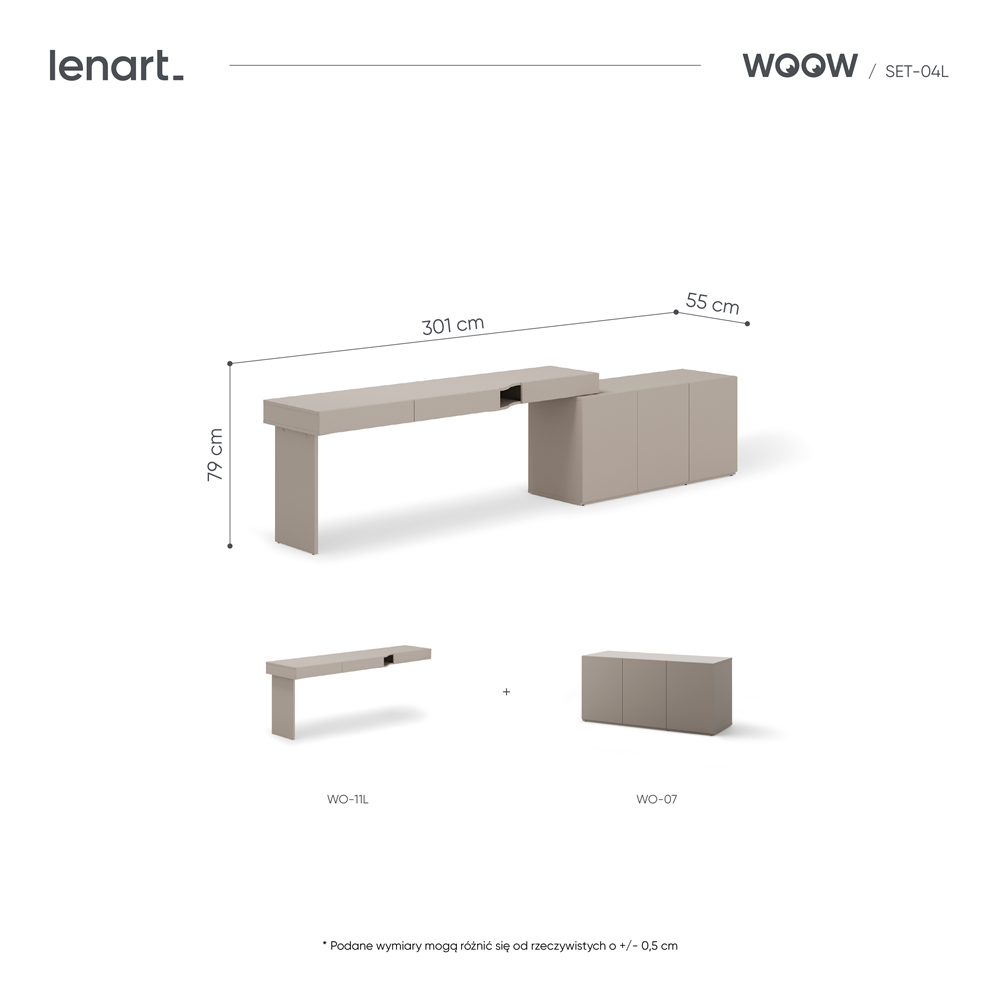 Zestaw mebli WOOW SET-04L (WO-11L,07)