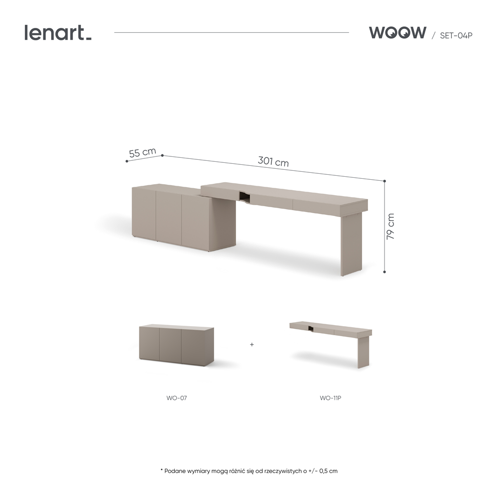 Zestaw mebli WOOW SET-04P (WO-11P,07)