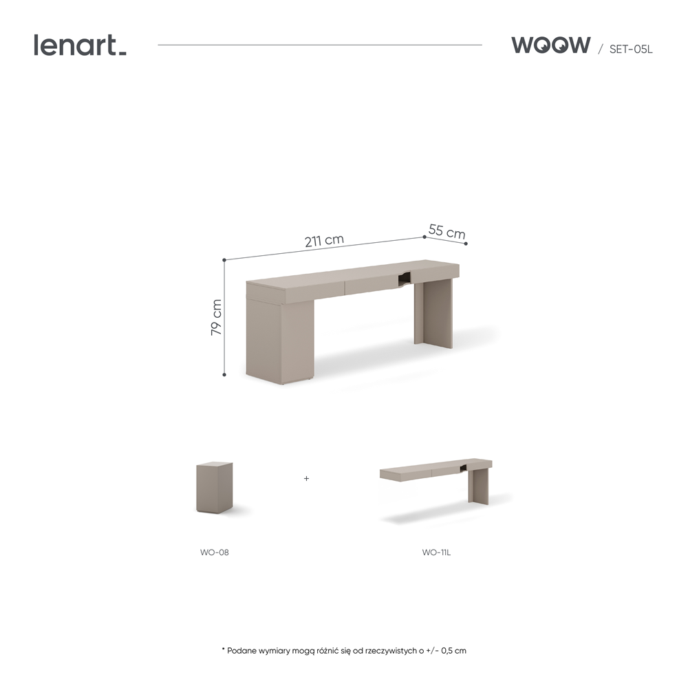 Zestaw mebli WOOW SET-05P (WO-11P,08)