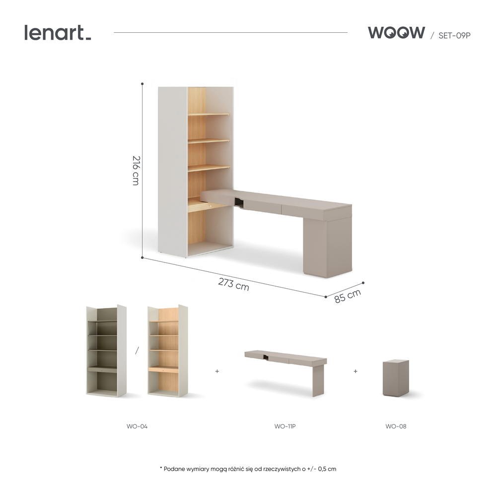 Zestaw mebli WOOW SET-09P vincenza bielona