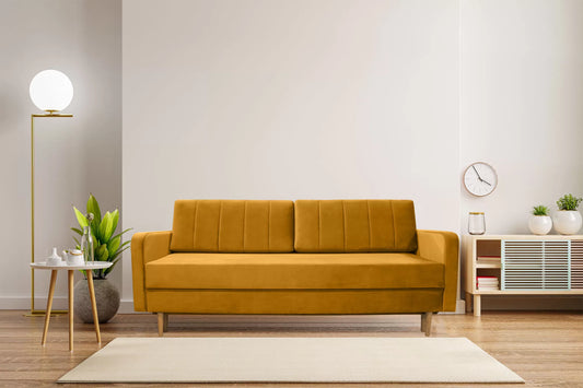 Sofa Spark musztardowa rozkładana