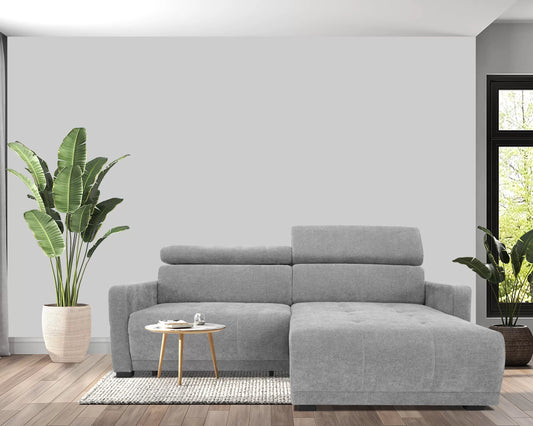 Narożnik Teal lewy rozkładany szary