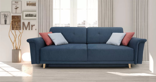 Sofa Marameo granatowa rozkładana