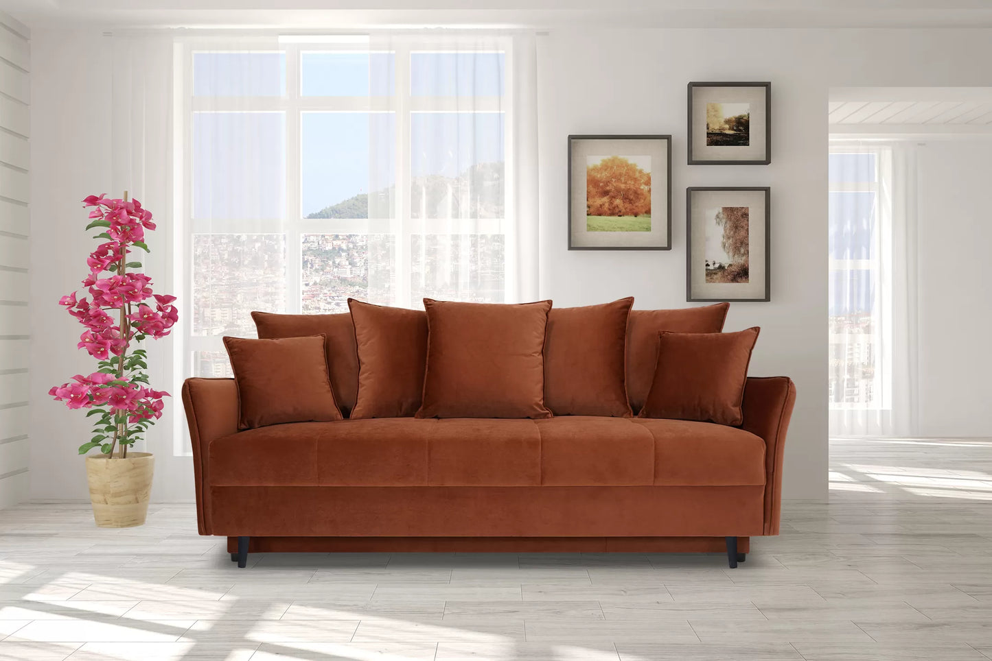 Sofa Tiano ruda rozkładana