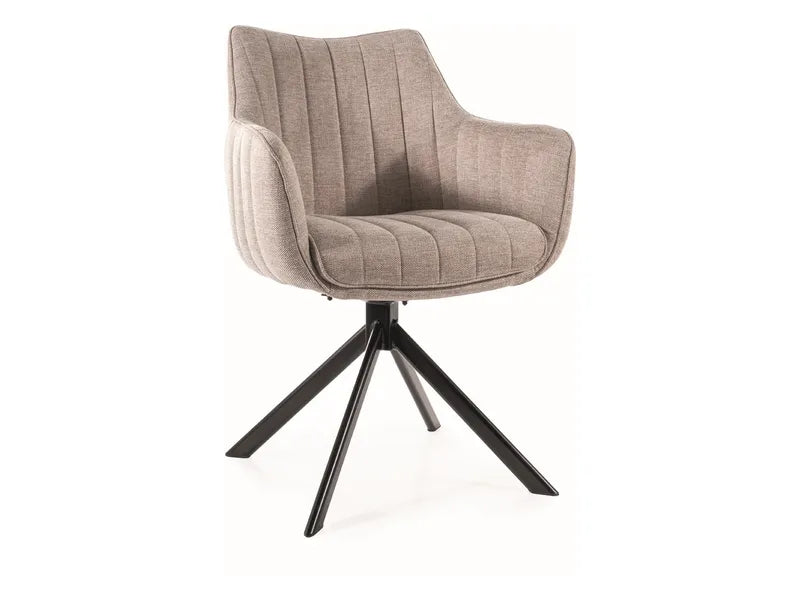 Krzesło Azaleo beżowe dzianina obrotowe nowoczesne