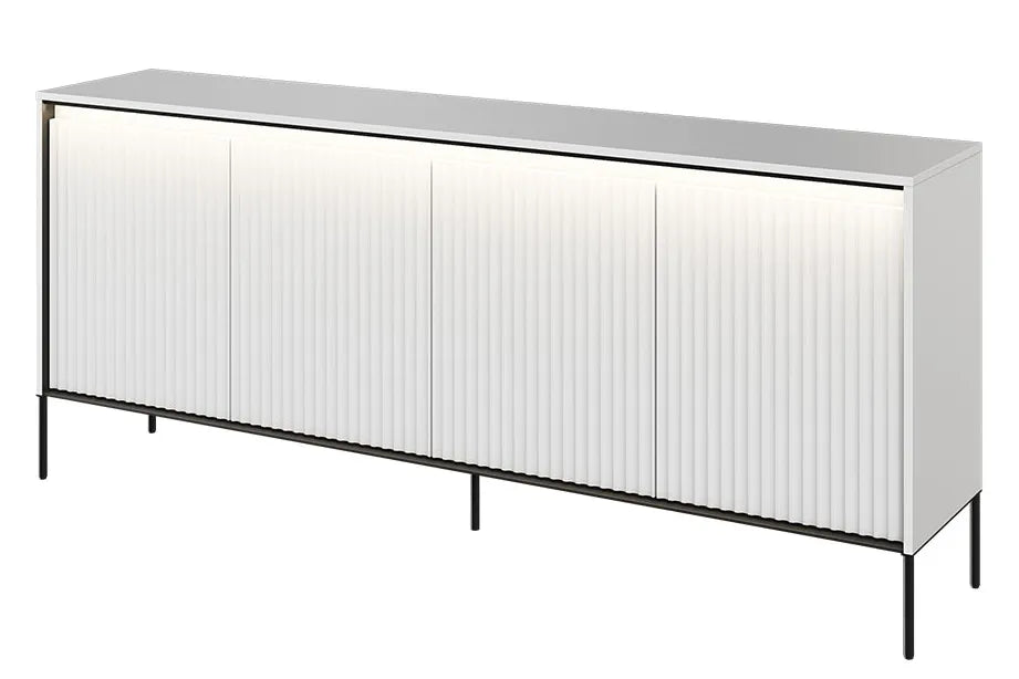 Komoda Trend z oświetleniem biała frez