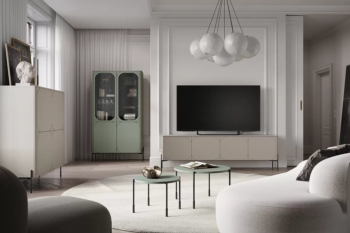 Kredens Sonatia cashmere nowoczesny nóżki