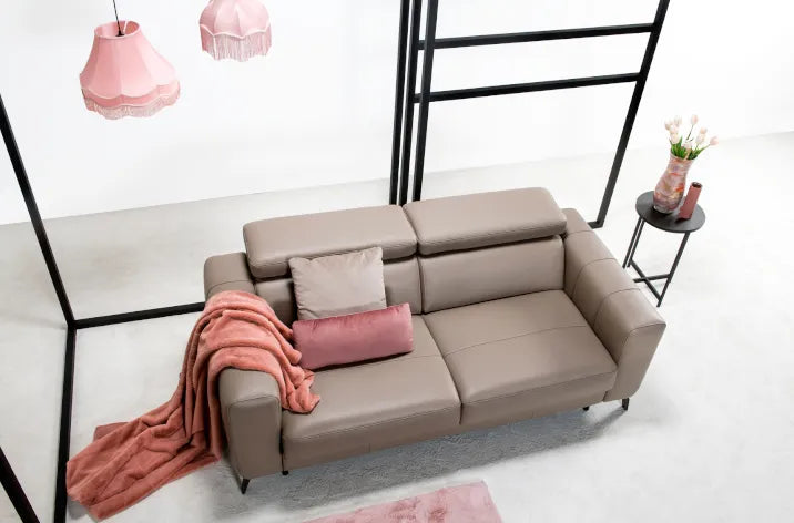 Sofa Tulipano skóra stelaż włoski