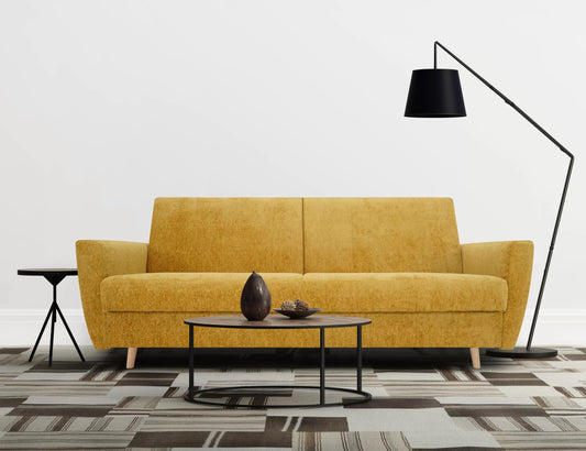 Sofa Flavo musztardowa rozkładana
