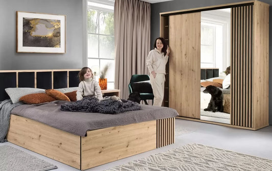 Szafa Cali z lustrem lamele przesuwna 200