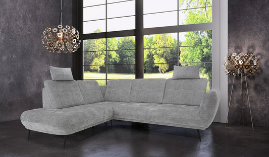 Narożnik Grise prawy nowoczesny szenil szary