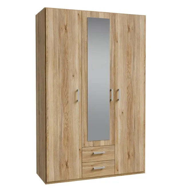 Szafa trzydrzwiowa Econobox 2 lustro dąb