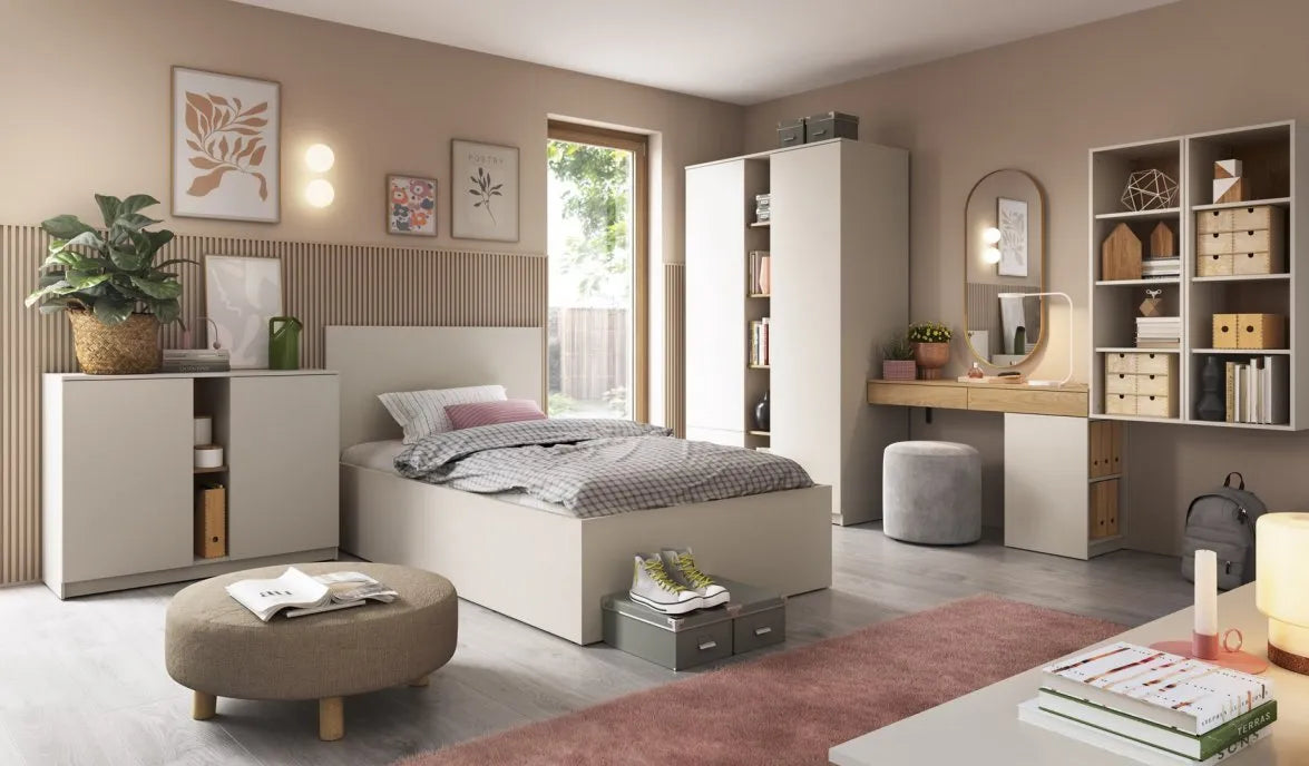 Łóżko Fano 90 kaszmir pojemnik