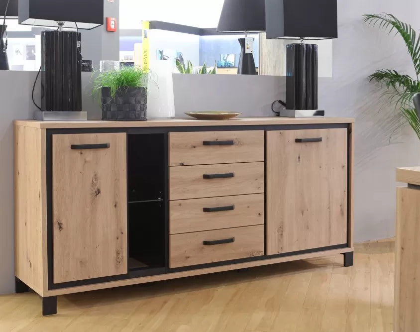 Komoda Trondheim duża szuflady dąb artisan