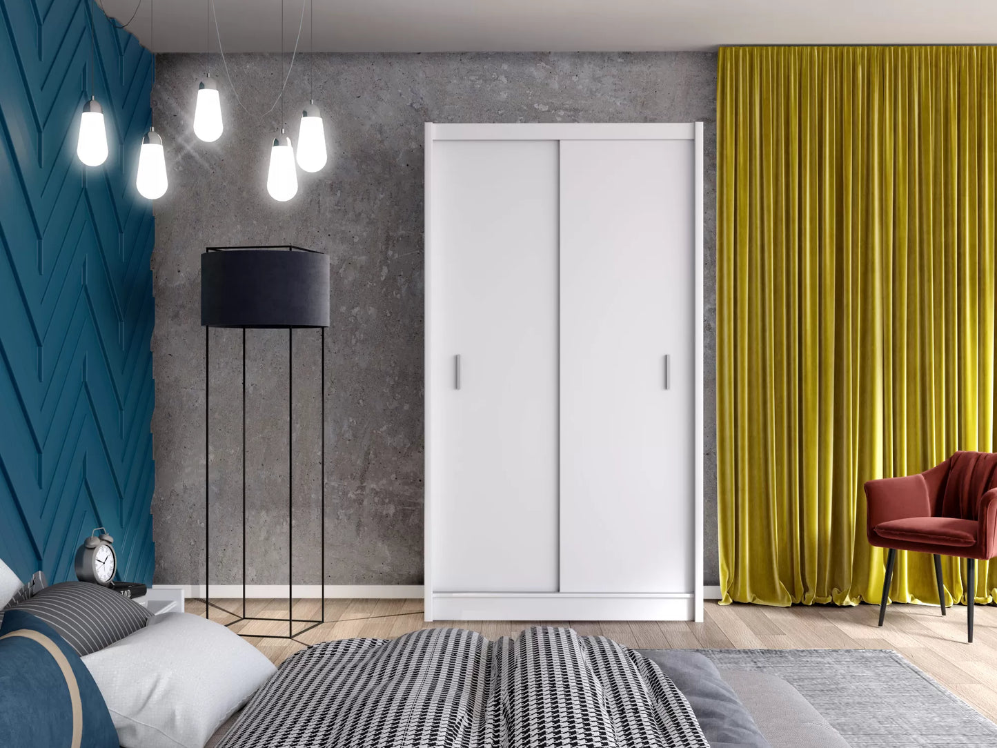 Szafa First 120 biała przesuwna