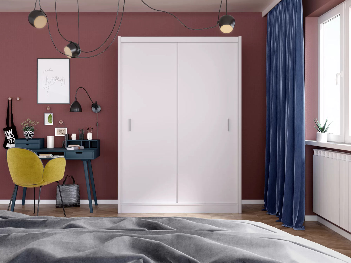 Szafa First 150 biała przesuwna