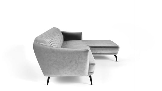 Narożnik Flori prawy szarości metalowe nogi