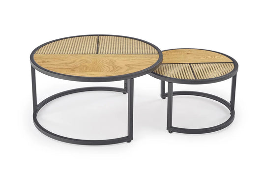 Stoliki kawowe Garmina zestaw rattan