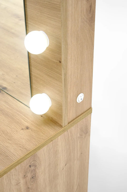 Toaletka Hollywood dąb artisan z oświetleniem szuflady