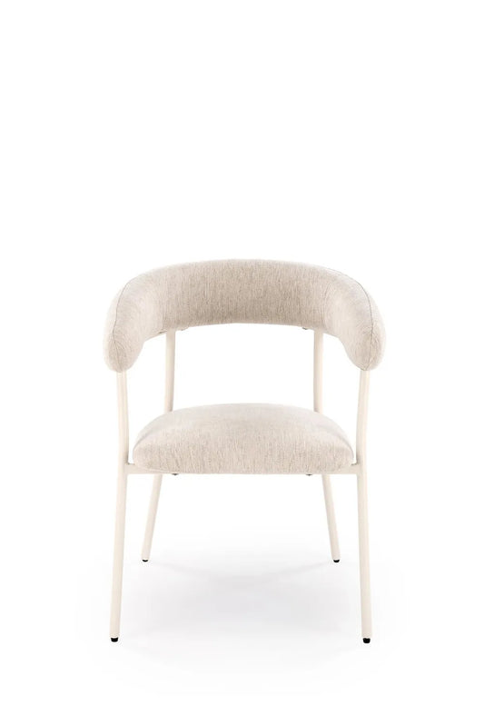 Krzesło Odin beżowe nowoczesne półokrągłe