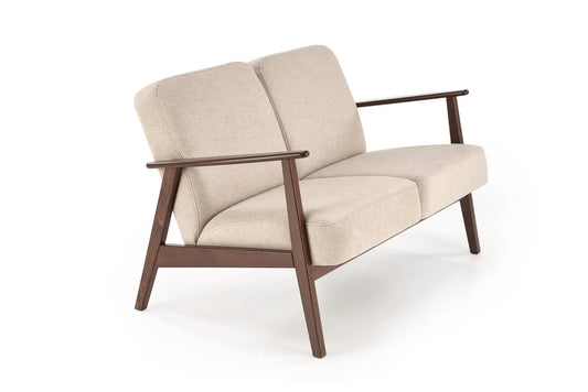 Sofa Milano 2os beżowa drewniane podłokietniki