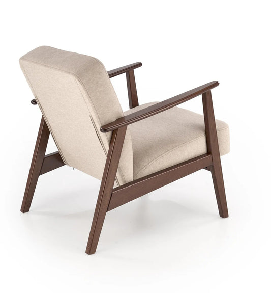 Fotel Milano beżowy drewno bukowe