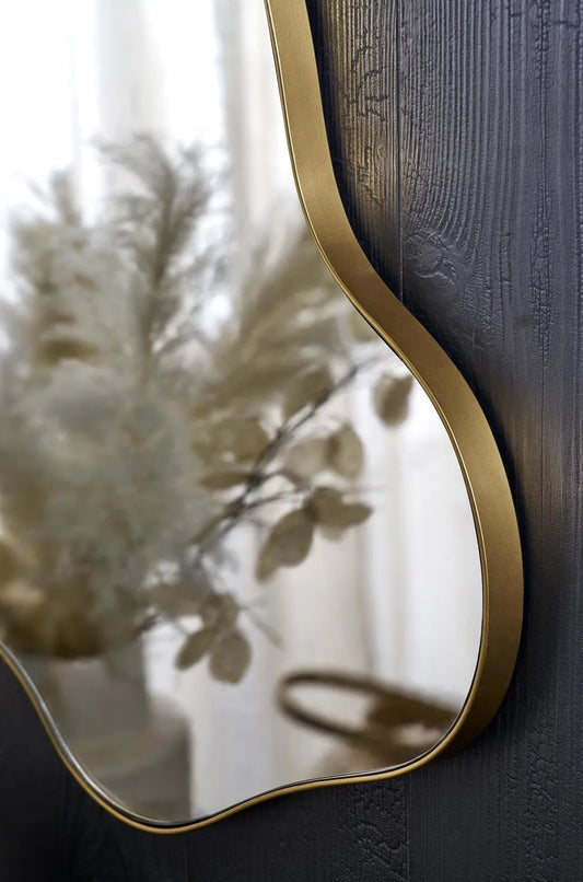 Lustro Essent złota rama nowoczesne