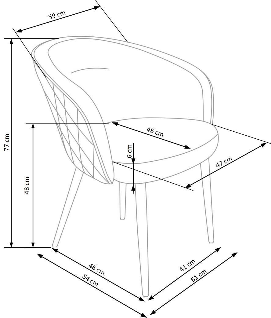 Krzesło K430 popiel/metalowe