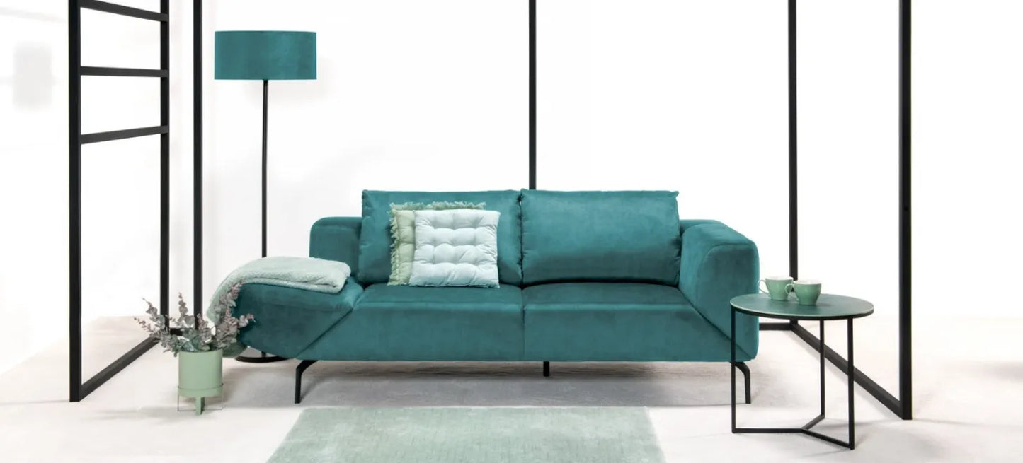 Sofa Bellis obrotowe podłokietniki relaks turkus