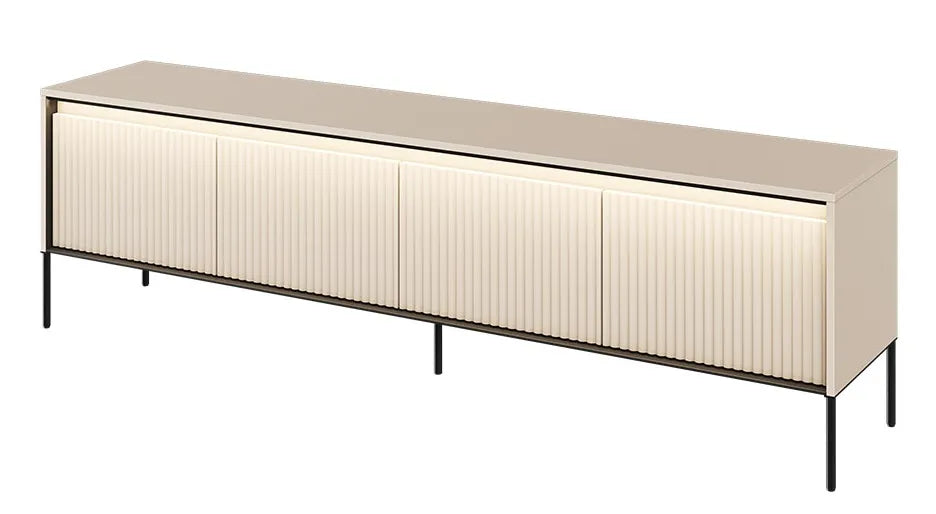 Szafka RTV Trend duża z oświetleniem beżowa frez