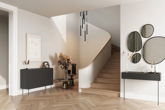 Toaletka Desin czarny mat dąb nowoczesna loft