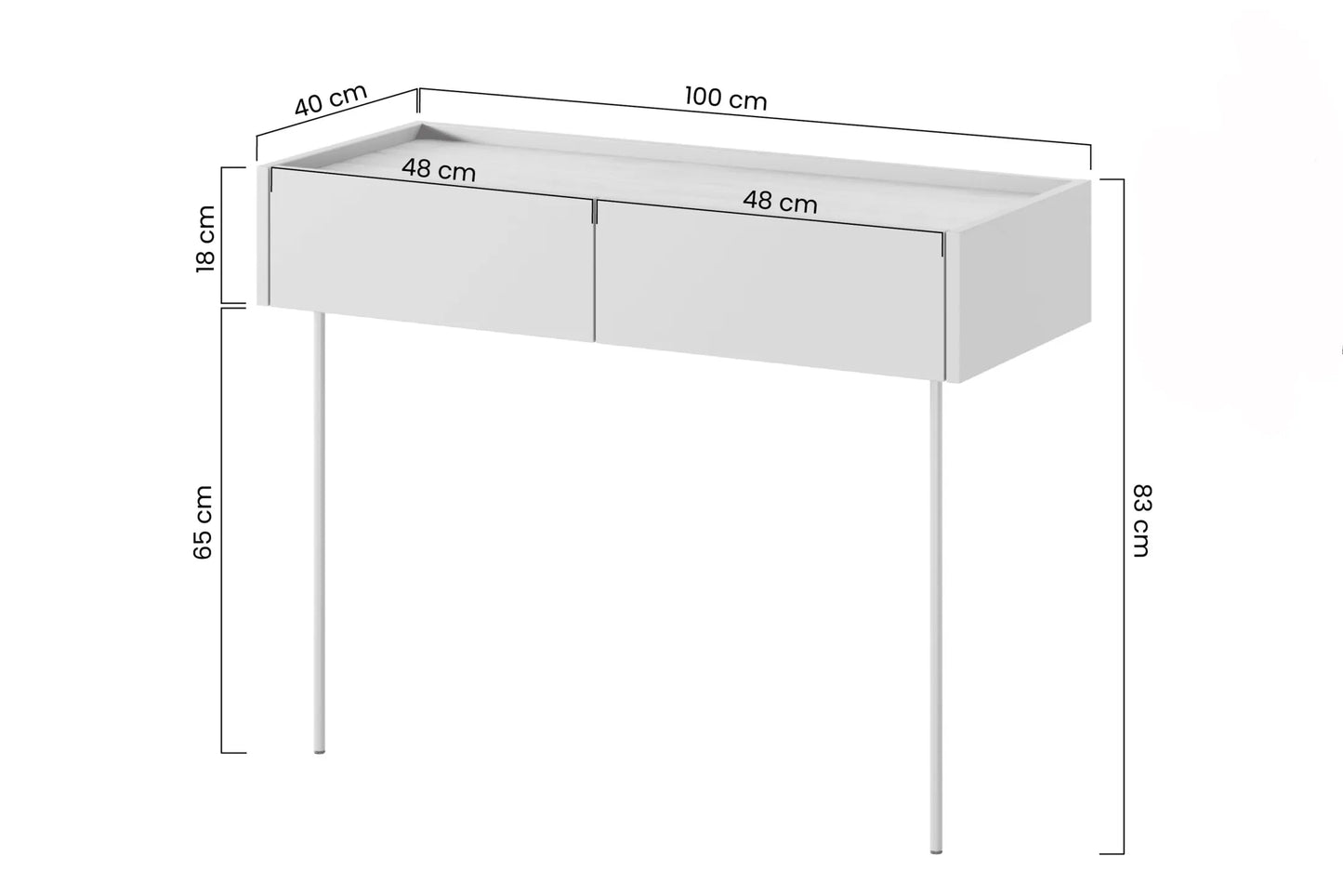 Toaletka Desin cashmere dąb nowoczesna loft