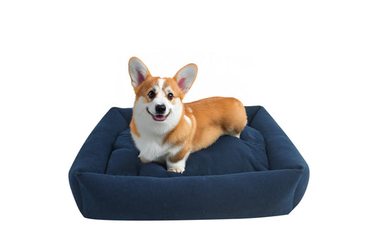 Legowisko 85x95 granatowe kot pies miękkie