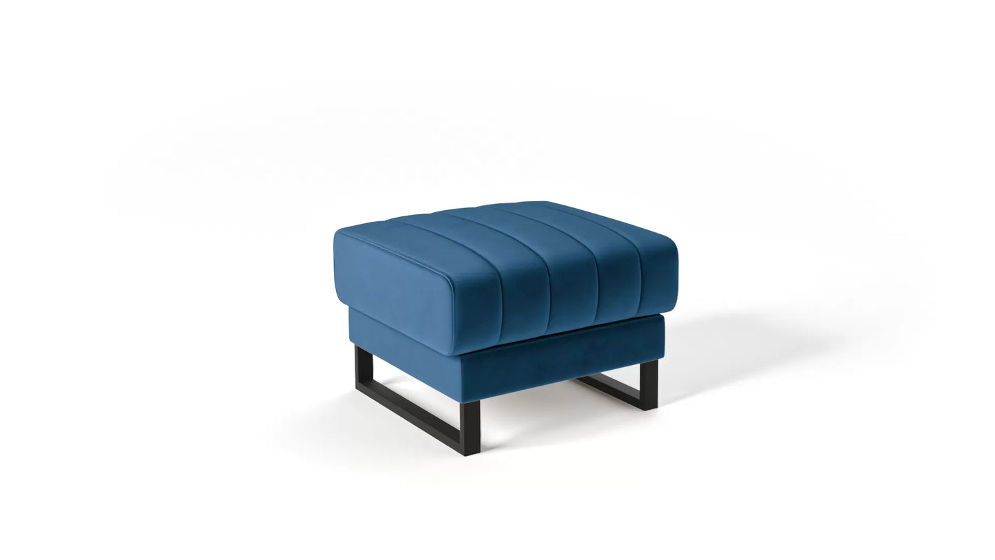 Puf Loft metalowe nogi granat