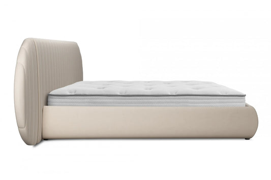 Łóżko Galin z pojemnikiem 160x200 welur beżowe