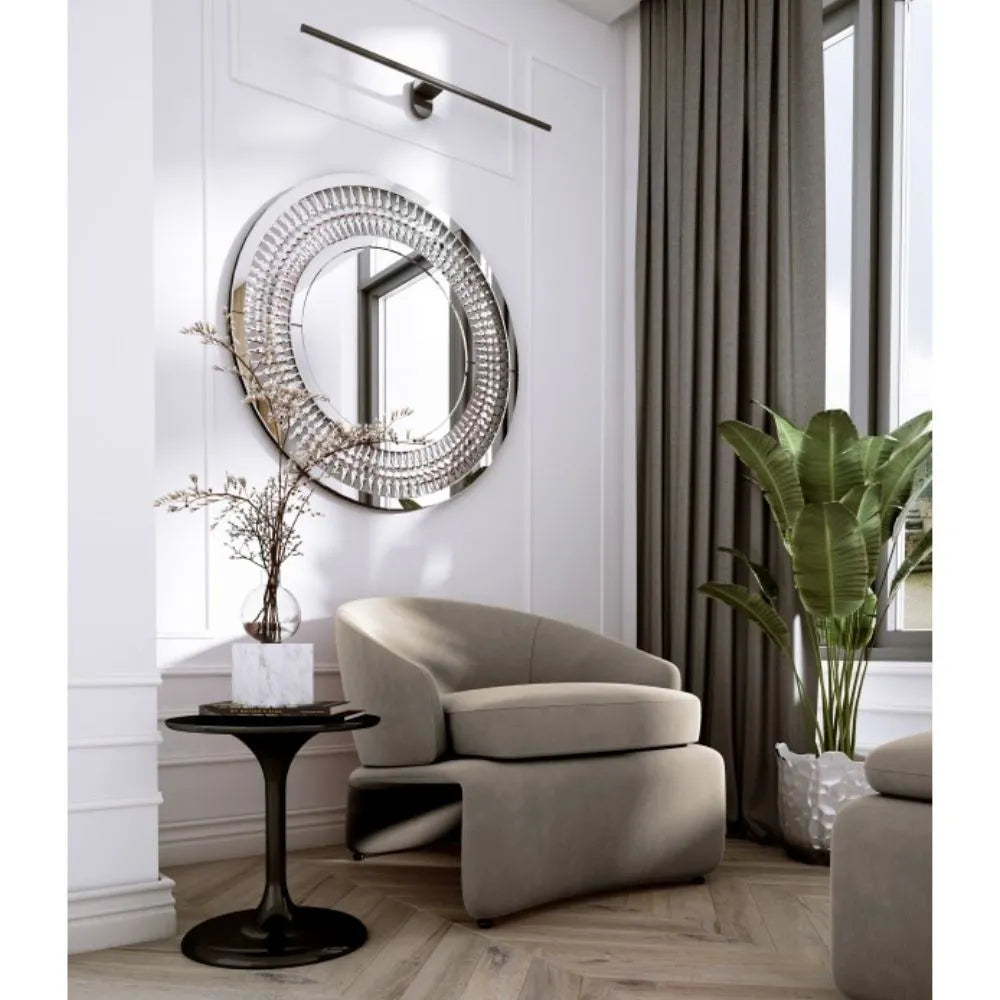 Lustro Rocco okrągłe glamour