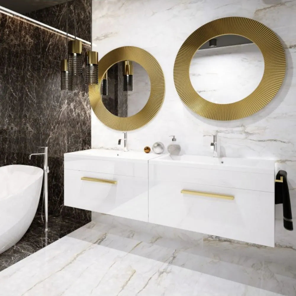 Lustro Sissel nowoczesne unikat złote