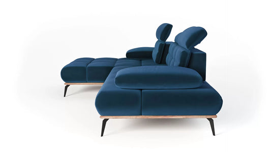 Narożnik Magnum granatowa lewy welur ruchome oparcie