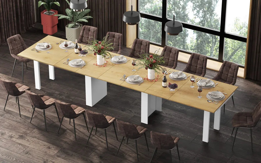 Stół Magro 170-410cm dąb artisan czarny