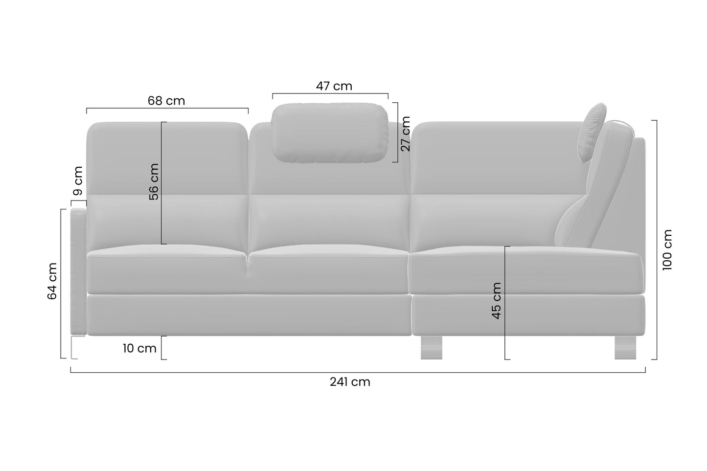Narożnik Loario Bok A/strona prawa