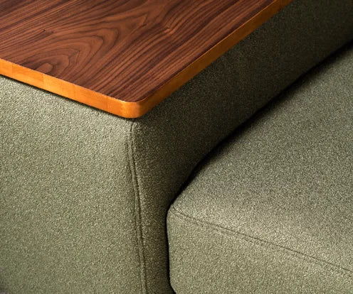 Narożnik Tulipano duży U podkowa oliwka rozkładany