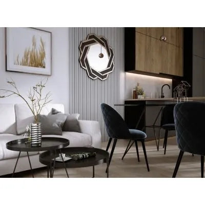 Lustro Node Gold czarne glamour