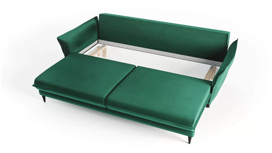 Sofa Optimus velvet zielona nowoczesny