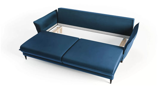 Sofa Optimus velvet granatowa nowoczesny
