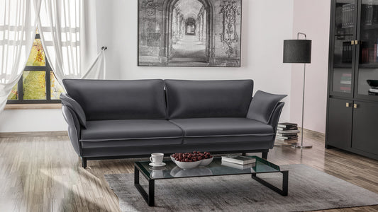 Sofa Optimus velvet szary nowoczesny