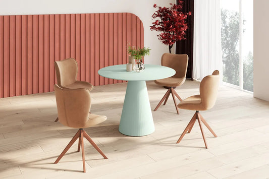 Stół okrągły Pineto 100 miętowy mat