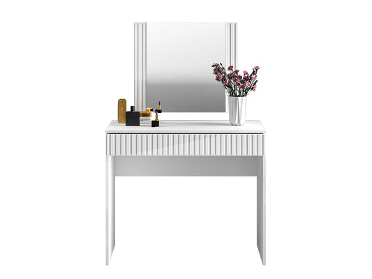 Toaletka Igna ryflowana nowoczesna biała