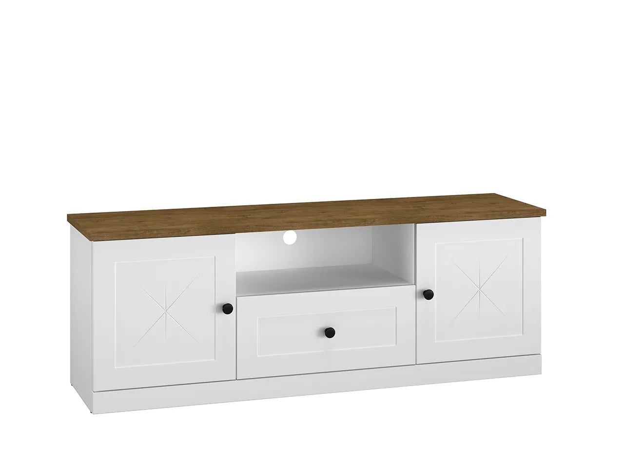 Szafka RTV Lille biała prowansalska