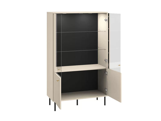 Witryna Sophie dwudrzwiowa podświetlana cashmere